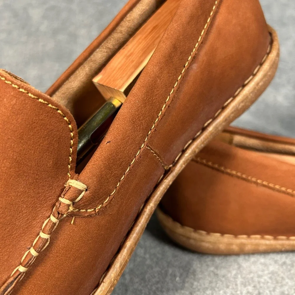 Born Leather Loafers Tan Brown Slip On Casual Shoes BM0004116 Mens 10.5 NEW - Picture 10 of 14